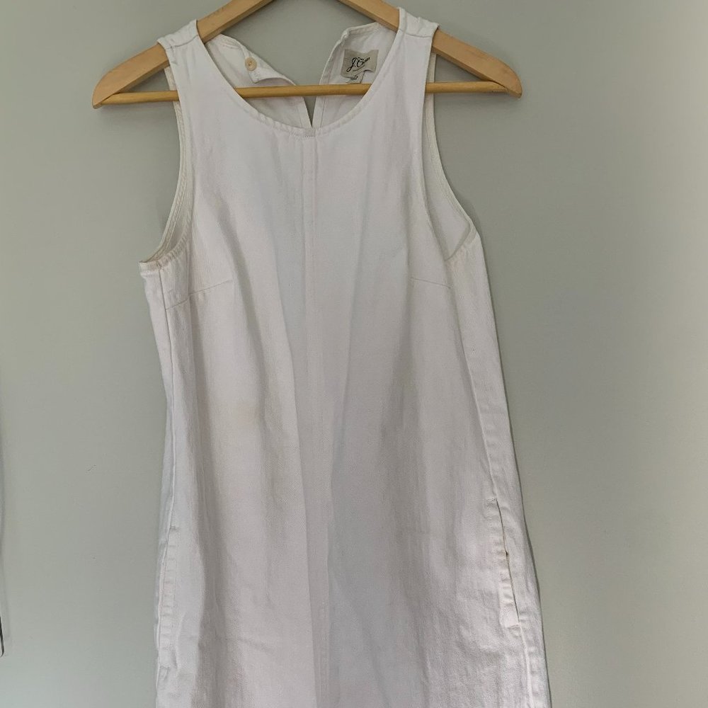 J.Crew White Shift Dress, Size 4, hits above the knee